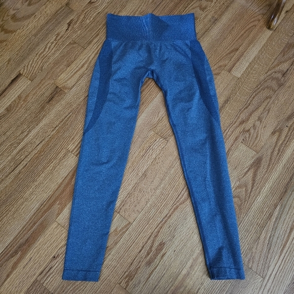 NVGTN Small Contour Seamless High Waist Leggings in Slate Blue - Picture 3 of 6
